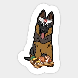 Funny guard dog is a sushi chef Sticker